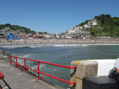 Looe beach and banjo pier
