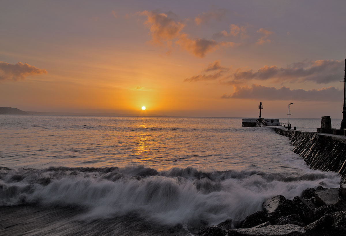 Looe Beach at sunrise